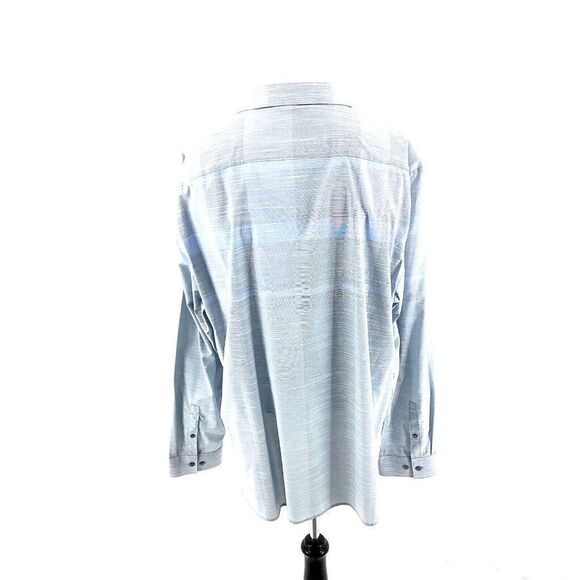 Calvin Klein Gray Blue 2XL Button Front Dress Shirt Cotton Collared - Picture 5 of 10